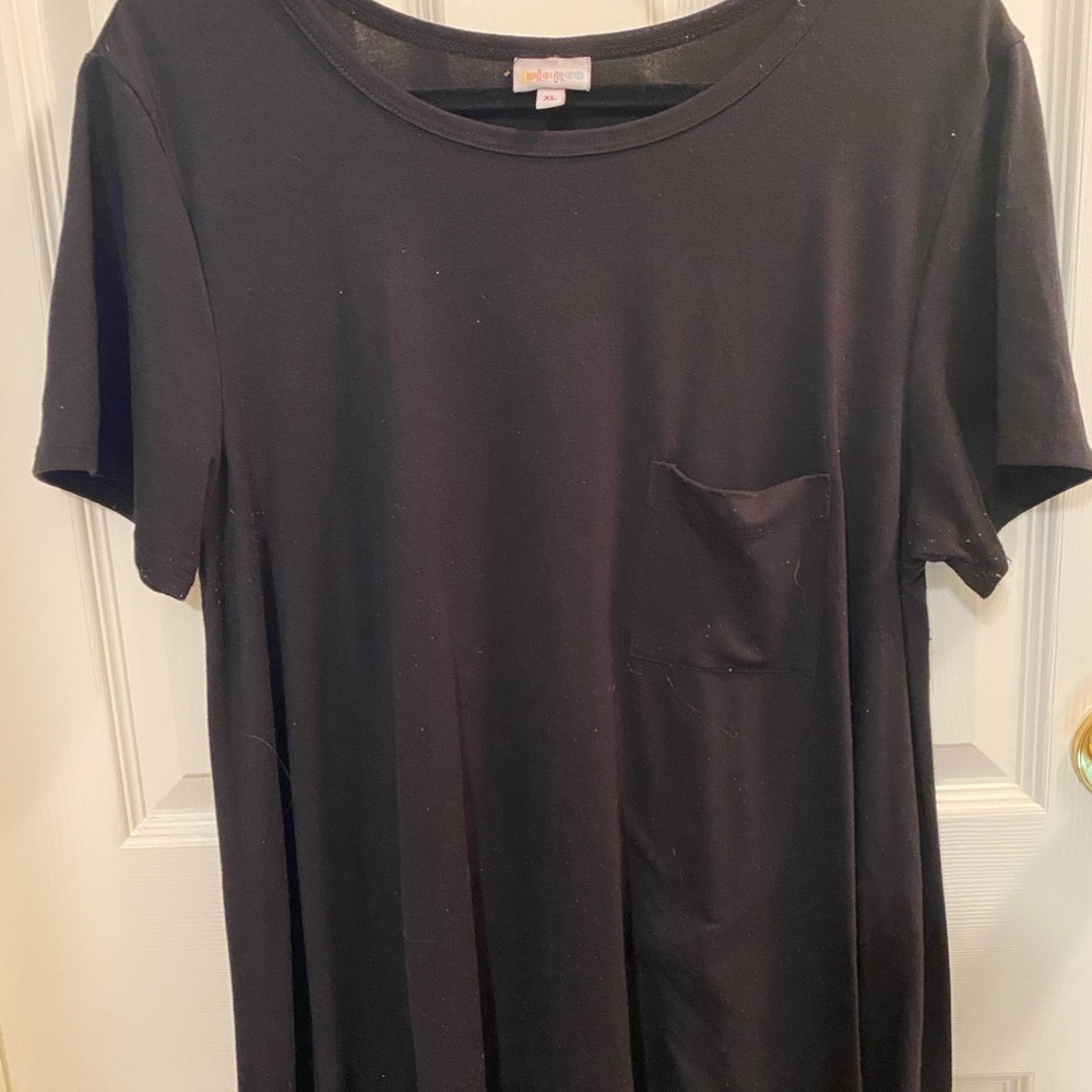 LuLaRoe Black Midi Dress with Pocket